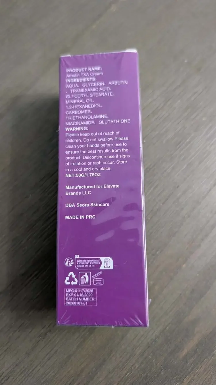 Seora Skincare Arbutin 7.0 + TXA 4.0 Cream 50g/1.76oz
